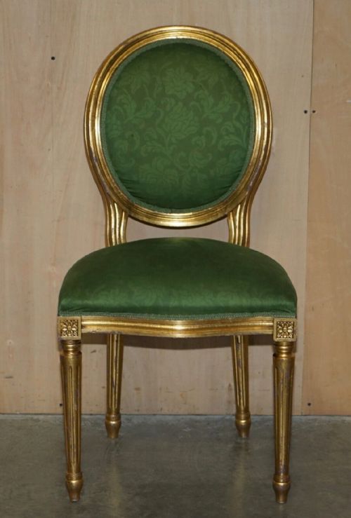 EIGHT ANTIQUE LOUIS XVI STYLE DINING CHAIRS FROM LADY DIANA'S SPENCER HOUSE 8 - ADDITIONAL PHOTO 3