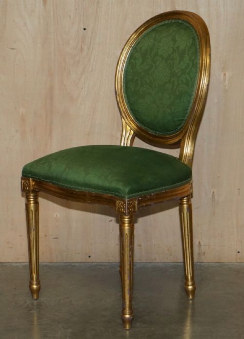 EIGHT ANTIQUE LOUIS XVI STYLE DINING CHAIRS FROM LADY DIANA'S SPENCER HOUSE 8 - ADDITIONAL PHOTO 4
