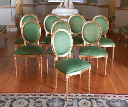 EIGHT ANTIQUE LOUIS XVI STYLE DINING CHAIRS FROM LADY DIANA'S SPENCER HOUSE 8 - ADDITIONAL PHOTO 16
