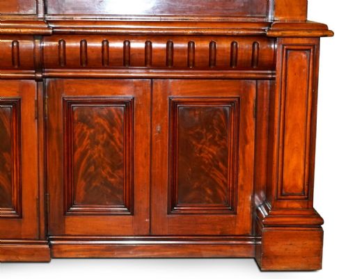 MONUMENTAL 29 METER TALL ANTIQUE VICTORIAN MAHOGANY ASTRAL GLAZED BOOKCASE - ADDITIONAL PHOTO 19