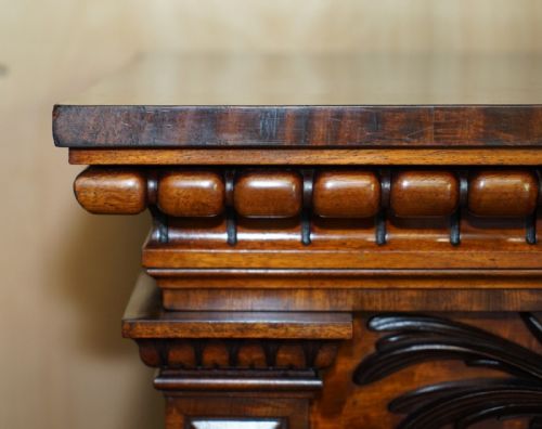 FINEST QUALITY ANTIQUE 1830 FLAMED MAHOGANY WELLINGTON CHEST OF DRAWERS BOOKCASE - ADDITIONAL PHOTO 5
