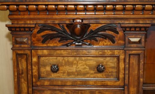 FINEST QUALITY ANTIQUE 1830 FLAMED MAHOGANY WELLINGTON CHEST OF DRAWERS BOOKCASE - ADDITIONAL PHOTO 6