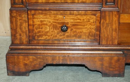 FINEST QUALITY ANTIQUE 1830 FLAMED MAHOGANY WELLINGTON CHEST OF DRAWERS BOOKCASE - ADDITIONAL PHOTO 7