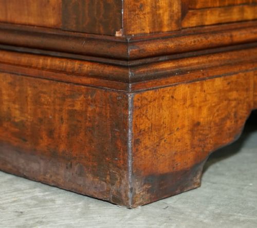 FINEST QUALITY ANTIQUE 1830 FLAMED MAHOGANY WELLINGTON CHEST OF DRAWERS BOOKCASE - ADDITIONAL PHOTO 8