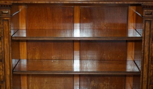 FINEST QUALITY ANTIQUE 1830 FLAMED MAHOGANY WELLINGTON CHEST OF DRAWERS BOOKCASE - ADDITIONAL PHOTO 10