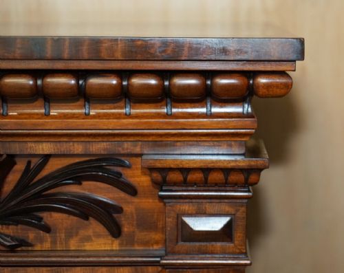 FINEST QUALITY ANTIQUE 1830 FLAMED MAHOGANY WELLINGTON CHEST OF DRAWERS BOOKCASE - ADDITIONAL PHOTO 12