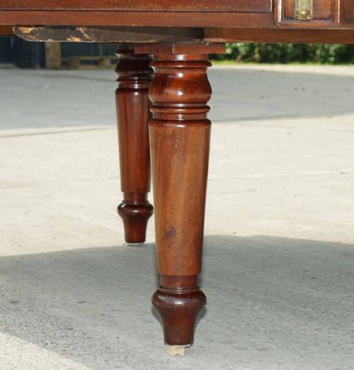 MASSIVE ANTIQUE GEORGE III 1780 MAHOGANY LIBRARY TABLE GEORGE REX LOCKS - ADDITIONAL PHOTO 4