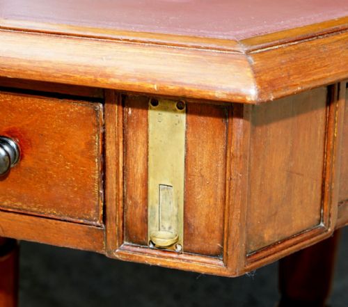 MASSIVE ANTIQUE GEORGE III 1780 MAHOGANY LIBRARY TABLE GEORGE REX LOCKS - ADDITIONAL PHOTO 6