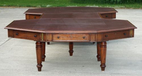 MASSIVE ANTIQUE GEORGE III 1780 MAHOGANY LIBRARY TABLE GEORGE REX LOCKS - ADDITIONAL PHOTO 12