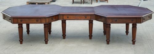 MASSIVE ANTIQUE GEORGE III 1780 MAHOGANY LIBRARY TABLE GEORGE REX LOCKS - ADDITIONAL PHOTO 13