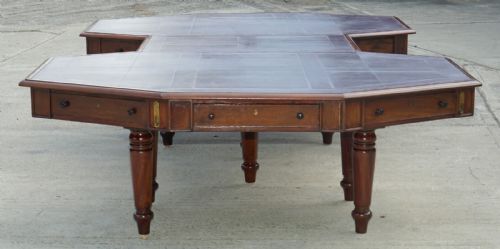 MASSIVE ANTIQUE GEORGE III 1780 MAHOGANY LIBRARY TABLE GEORGE REX LOCKS - ADDITIONAL PHOTO 14