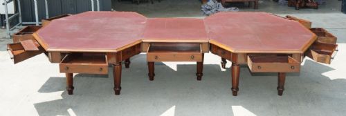 MASSIVE ANTIQUE GEORGE III 1780 MAHOGANY LIBRARY TABLE GEORGE REX LOCKS - ADDITIONAL PHOTO 18