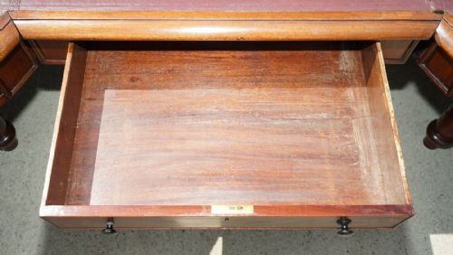 MASSIVE ANTIQUE GEORGE III 1780 MAHOGANY LIBRARY TABLE GEORGE REX LOCKS - ADDITIONAL PHOTO 20