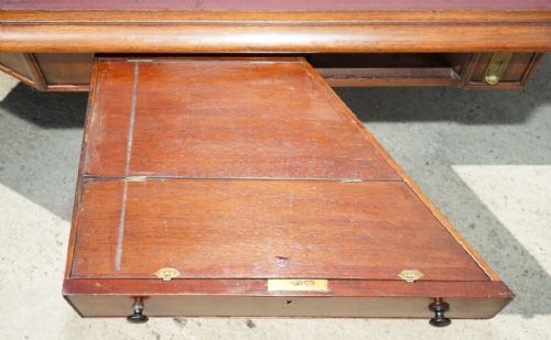 MASSIVE ANTIQUE GEORGE III 1780 MAHOGANY LIBRARY TABLE GEORGE REX LOCKS - ADDITIONAL PHOTO 21