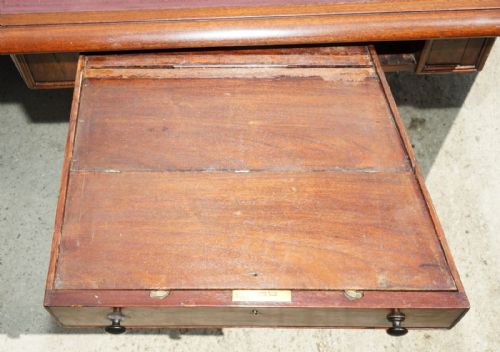 MASSIVE ANTIQUE GEORGE III 1780 MAHOGANY LIBRARY TABLE GEORGE REX LOCKS - ADDITIONAL PHOTO 23