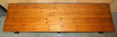 ER STAMPED CROWN ESTATE VICTORIAN SHIPS REFECTORY DINING TABLE BRONZE FEET - ADDITIONAL PHOTO 2