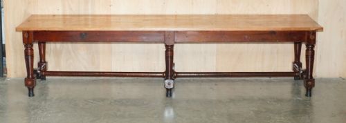 ER STAMPED CROWN ESTATE VICTORIAN SHIPS REFECTORY DINING TABLE BRONZE FEET - ADDITIONAL PHOTO 5