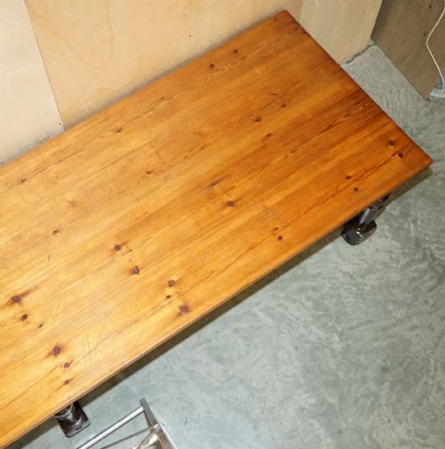 ER STAMPED CROWN ESTATE VICTORIAN SHIPS REFECTORY DINING TABLE BRONZE FEET - ADDITIONAL PHOTO 6