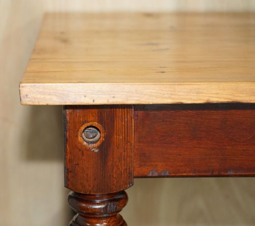 ER STAMPED CROWN ESTATE VICTORIAN SHIPS REFECTORY DINING TABLE BRONZE FEET - ADDITIONAL PHOTO 8