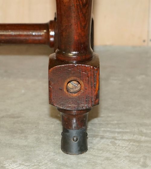 ER STAMPED CROWN ESTATE VICTORIAN SHIPS REFECTORY DINING TABLE BRONZE FEET - ADDITIONAL PHOTO 12