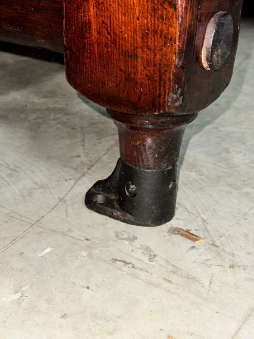 ER STAMPED CROWN ESTATE VICTORIAN SHIPS REFECTORY DINING TABLE BRONZE FEET - ADDITIONAL PHOTO 14