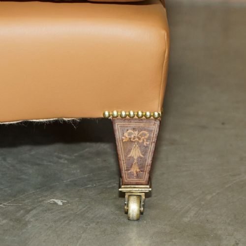 SUPER RARE HOWARD SON'S FULLY RESTORED CHESTERFIELD BROWN LEATHER ARMCHAIR - ADDITIONAL PHOTO 16