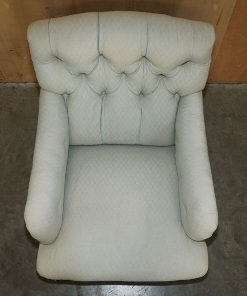 RARE ORIGINAL VICTORIAN HOWARD SONS BRIDGEWATER ARMCHAIR PERIOD UPHOLSTERY - ADDITIONAL PHOTO 6