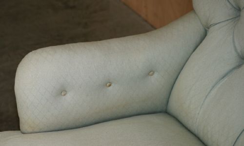 RARE ORIGINAL VICTORIAN HOWARD SONS BRIDGEWATER ARMCHAIR PERIOD UPHOLSTERY - ADDITIONAL PHOTO 7