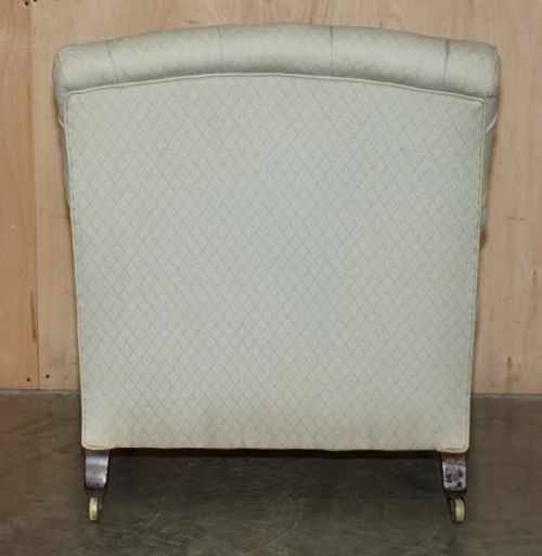 RARE ORIGINAL VICTORIAN HOWARD SONS BRIDGEWATER ARMCHAIR PERIOD UPHOLSTERY - ADDITIONAL PHOTO 10