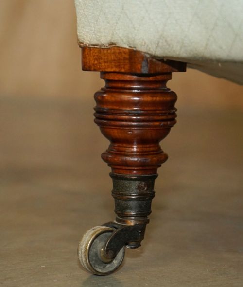 RARE ORIGINAL VICTORIAN HOWARD SONS BRIDGEWATER ARMCHAIR PERIOD UPHOLSTERY - ADDITIONAL PHOTO 15