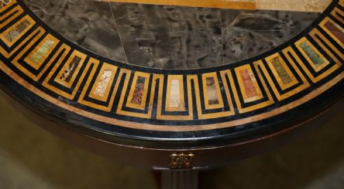 IMPORTANT ANTIQUE GRAND TOUR PIETRA DURA BIRDS SPECIMEN MARBLE CENTRE TABLE - ADDITIONAL PHOTO 13