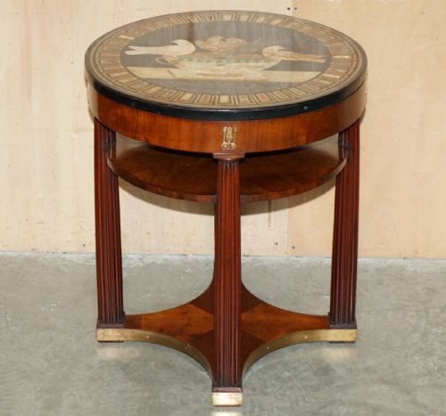 IMPORTANT ANTIQUE GRAND TOUR PIETRA DURA BIRDS SPECIMEN MARBLE CENTRE TABLE - ADDITIONAL PHOTO 17