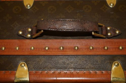 RRP 55000 FULLY RESTORED ANTIQUE LOUIS VUITTON STAMPED MONOGRAM WARDROBE TRUNK - ADDITIONAL PHOTO 3