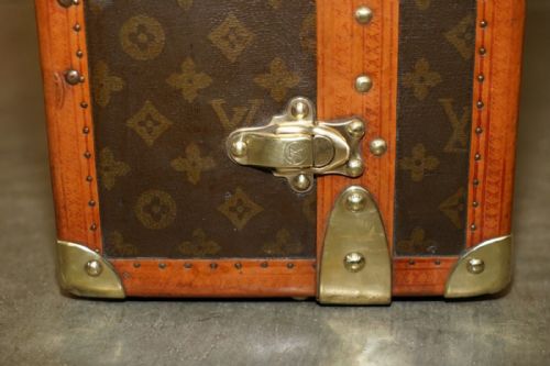 RRP 55000 FULLY RESTORED ANTIQUE LOUIS VUITTON STAMPED MONOGRAM WARDROBE TRUNK - ADDITIONAL PHOTO 8