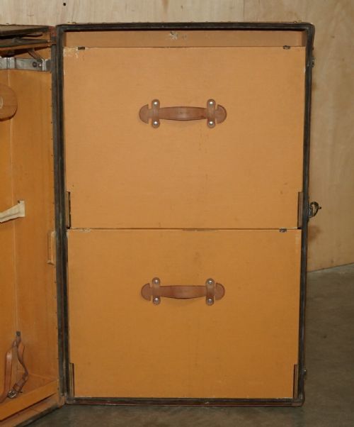 RRP 55000 FULLY RESTORED ANTIQUE LOUIS VUITTON STAMPED MONOGRAM WARDROBE TRUNK - ADDITIONAL PHOTO 16