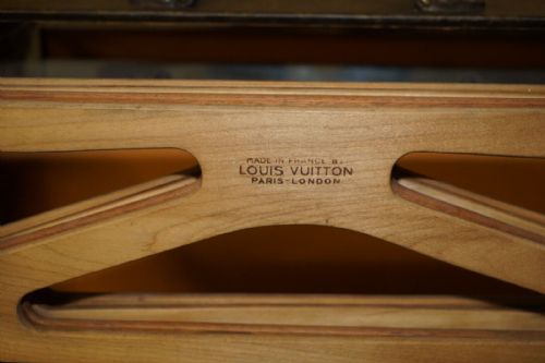 RRP 55000 FULLY RESTORED ANTIQUE LOUIS VUITTON STAMPED MONOGRAM WARDROBE TRUNK - ADDITIONAL PHOTO 20