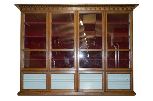 28 X 39 METER ANTIQUE SAMUEL PEPYS 1666 STYLE LIBRARY BOOKCASE PART OF SUITE - ADDITIONAL PHOTO 2