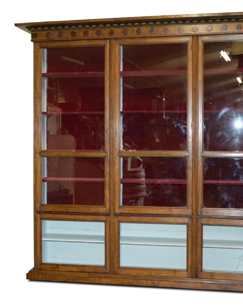 28 X 39 METER ANTIQUE SAMUEL PEPYS 1666 STYLE LIBRARY BOOKCASE PART OF SUITE - ADDITIONAL PHOTO 3