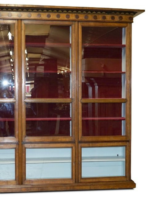 28 X 39 METER ANTIQUE SAMUEL PEPYS 1666 STYLE LIBRARY BOOKCASE PART OF SUITE - ADDITIONAL PHOTO 5