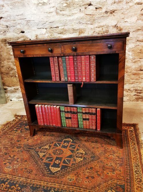 regency rosewood open bookcase - CATEGORY: ANTIQUE BOOKCASES - DATED REGENCY