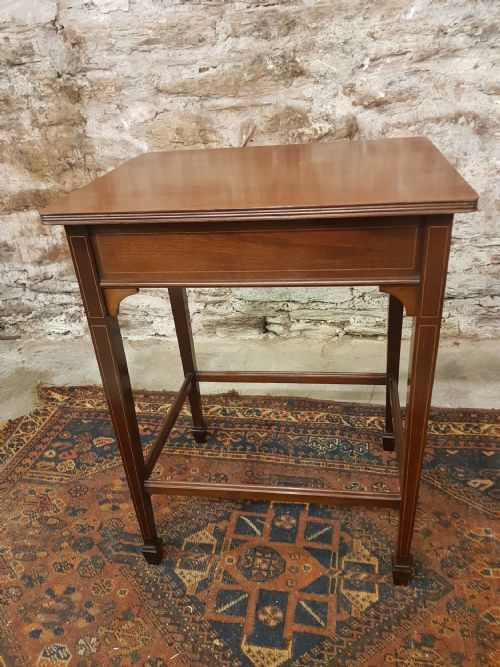 EDWARDIAN MAHOGANY LAMP TABLE - ADDITIONAL PHOTO 10