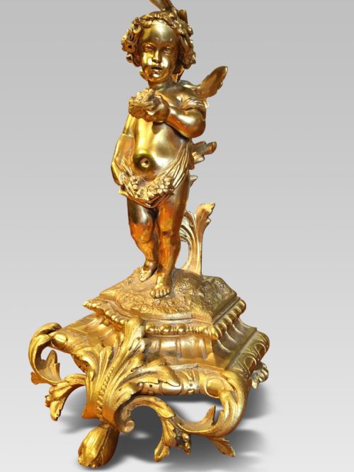 CANDELABRA PAIR IN GILT METAL C 1930 - ADDITIONAL PHOTO 1