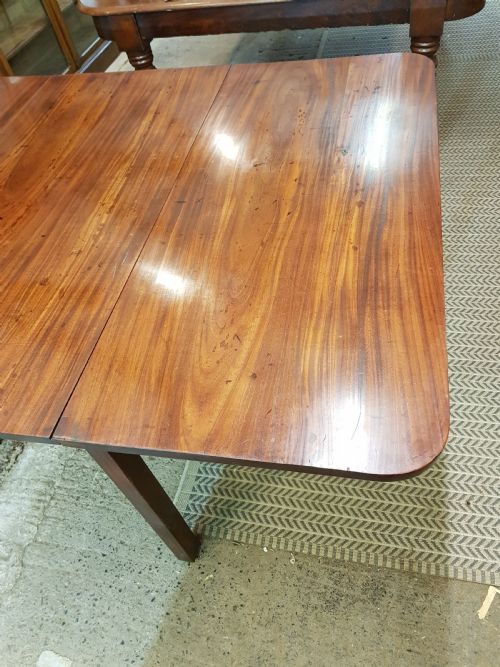 GEORGIAN MAHOGANY DROP LEAF DINNING TABLE - ADDITIONAL PHOTO 4