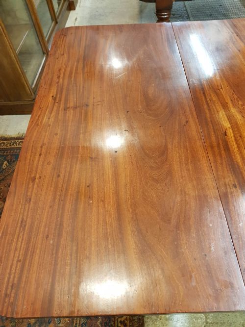 GEORGIAN MAHOGANY DROP LEAF DINNING TABLE - ADDITIONAL PHOTO 6