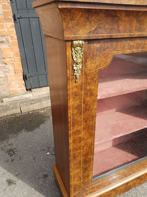 VICTORIAN BURR WALNUT PIER CABINET - ADDITIONAL PHOTO 3