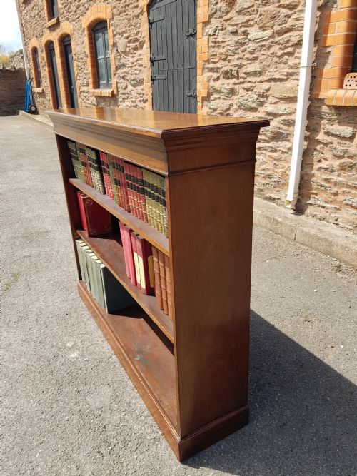 VICTORIAN MAHOGANY OPEN BOOKCASE - ADDITIONAL PHOTO 2