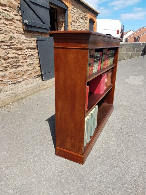 VICTORIAN MAHOGANY OPEN BOOKCASE - ADDITIONAL PHOTO 3