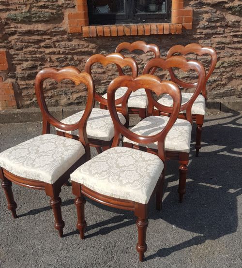 SET OF SIX VICTORIAN MAHOGANY CHAIRS - ADDITIONAL PHOTO 1