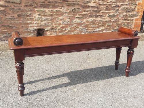 victorian mahogany window seat - CATEGORY: ANTIQUE FURNITURE - DATED VICTORIAN