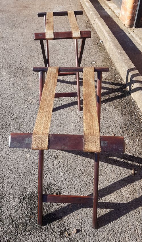PAIR OF VICTORIAN MAHOGANY BUTLER TRAYS ON STANDS - ADDITIONAL PHOTO 5
